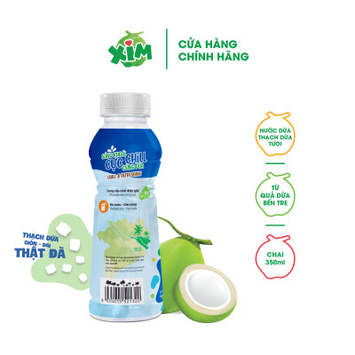 Thùng 24 Chai Nước Dừa Xim Có Thạch Chai PET 350ml