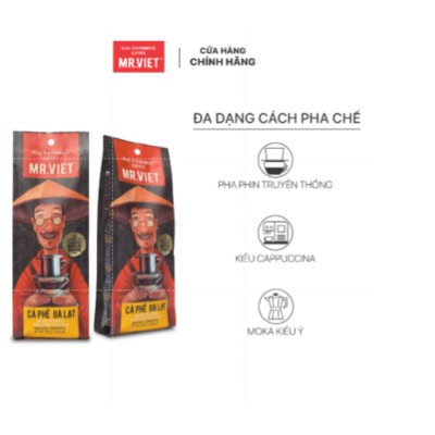 Cà Phê Đà Lạt - Cà Phê Rang Xay Mr Viet Túi 250g