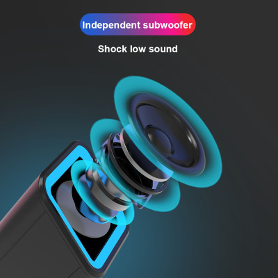 Loa máy tính để bàn SADA D-238 Siêu trầm âm thanh nổi 4D dây 3,5mm USB hỗ trợ 30HZ-15KHZ