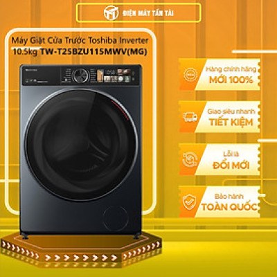 Máy giặt Toshiba Inverter 10.5 kg TW-T25BZU115MWV(MG) - Hàng chính hãng - Chỉ giao HCM