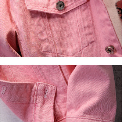Áo khoác Kaki Nam trơn màu Hồng có túi nút cao cấp