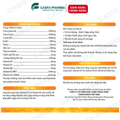 Combo Canxi hữu cơ cho bé CANXIBOBBY và 1 Kẽm ZIN C BOBBYKID TW Hanopharco