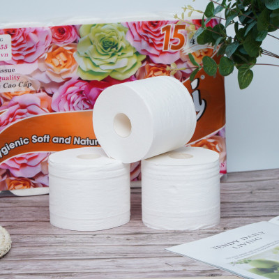 LỐC 15 CUỘN GIẤY VỆ SINH CAO CẤP MYLAN CLASI HOA HỒNG 4 LỚP MỀM MẠI