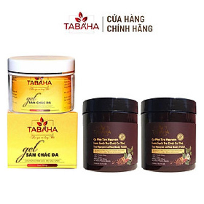 Combo 2 Cà phê Tẩy da chết Tabaha 250ml + 1 Gel săn chắc da tan mỡ Tabaha 250g