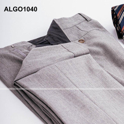 Quần âu nam Aligro màu xám vuông nhỏ, chuẩn form slimfit, tôn dáng ALGO1040