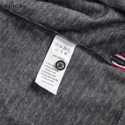 Áo phông nam dệt Aligro màu xám vừa ALGPLO44