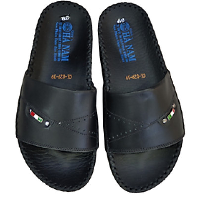 Dép Nam Quai Ngang HÀ NAM Da Bò Thật Cao Cấp DNA2078