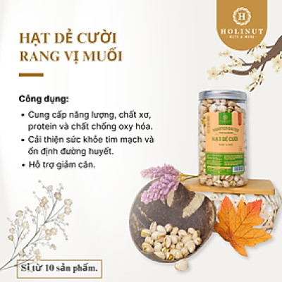 Hạt dẻ cười rang muối, Không Tẩy Trắng, Bùi giòn, Thơm ngon - nhập khẩu Mỹ chính ngạch Thương Hiệu Holinut/  500gram