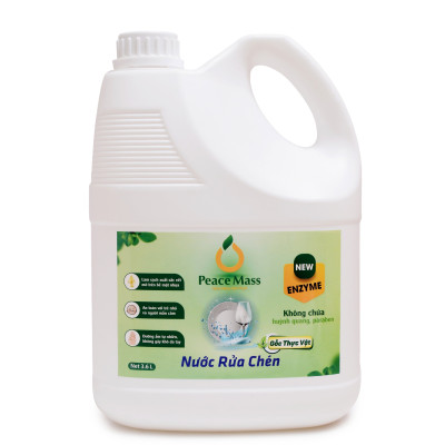 Combo Sản Phẩm Gốc Thực Vật NGB5 Peace Mass - Nước Giặt Xả 2 in 1 3.6l+ Nước Rửa Chén 3.6l + Nước Lau Sàn TD Chanh Sả - Bạc Hà 3.6l(Thuộc nhóm Sản phẩm Lành tính Sinh học)