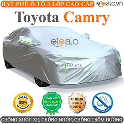 Bạt phủ xe ô tô Toyota Camry vải dù 3 lớp CAO CẤP BPXOT