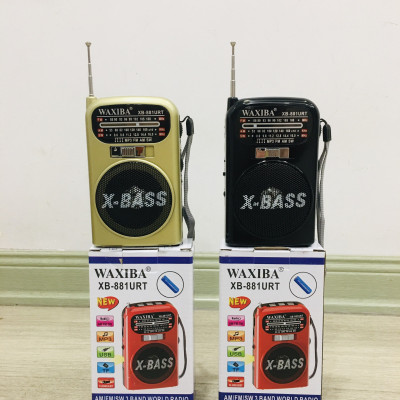 Đài Radio Mini, Đài Radio Cho Người Già Waxiba XB-881URT Cao Cấp Mp3/Usb/Thẻ Nhớ/Đèn Pin-Hàng Chính Hãng