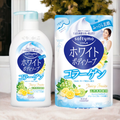 Sữa Tắm Dưỡng Trắng Mịn Da Chiết Xuất Collagen Kosé Softymo Body Soap (600 mL)