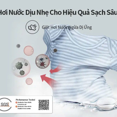 Máy giặt sấy Hisense Inverter Pro 10.5kg WD105M3 giặt thông minh AI, điều khiển từ xa, bảo hành 3 năm - HÀNG CHÍNH HÃNG