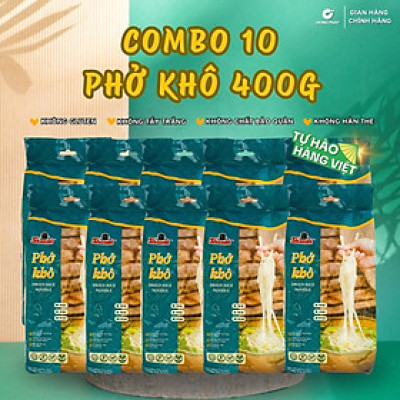 COMBO 10 Phở khô Shammi túi 400g (phở khô Việt Nam hàng xuất khẩu)