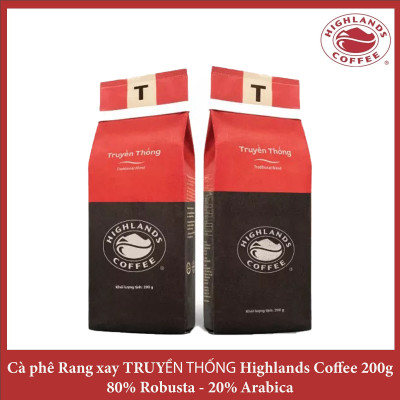 Traditional Blend Thùng 12 gói Cà phê Rang xay Truyền thống Highlands Coffee 200g