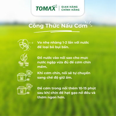 Combo 2 túi 5kg gạo Đài Thơm Deli Rice tơi xốp, dẻo cơm, thơm dịu - TOMAX