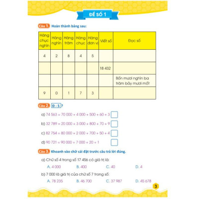 Sách - 45 Đề Ôn Luyện Và Kiểm Tra Toán 4 tập 1 - Biên soạn theo chương trình GDPT mới