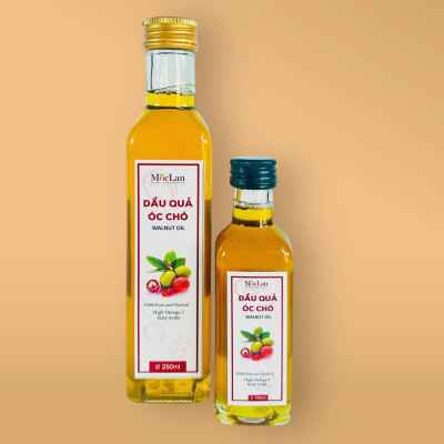 Dầu Óc Chó Tự Nhiên Mộc Lan Healthy 100ml - 250ml Omega 369 Vitamin E phụ nữ có thai, cho con bú, trẻ ăn dặm, người già