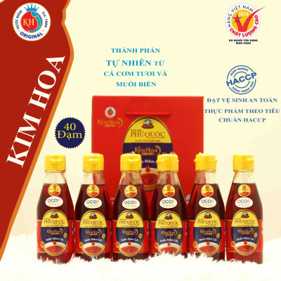 Nước mắm cốt Kim Hoa Phú Quốc 40 Đạm chai 180ml