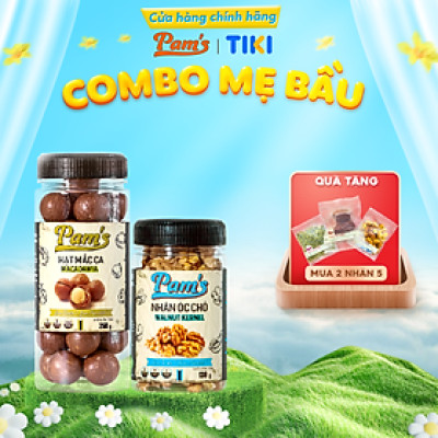 Combo Mẹ Bầu - Hạnh Nhân Mỹ + Nhân Óc Chó Chile Pam