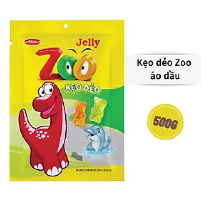 Kẹo dẻo Zoo Bibica áo dầu túi 500g
