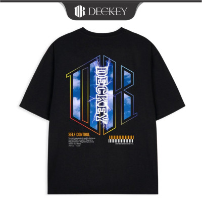 Áo Thun Cotton Unisex Nam Nữ Form Rộng DECKEY SELF CONTROL