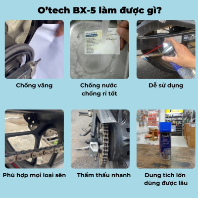 Dưỡng Sên Xe Máy - Bôi Trơn Chi Tiết Cơ Khí - Vệ Sinh Nhông Xích Xe Đạp O
