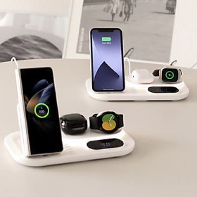 Sạc không dây đa năng  4in1 cực xinh Mooas - Hàn Quốc hàng chính hãng