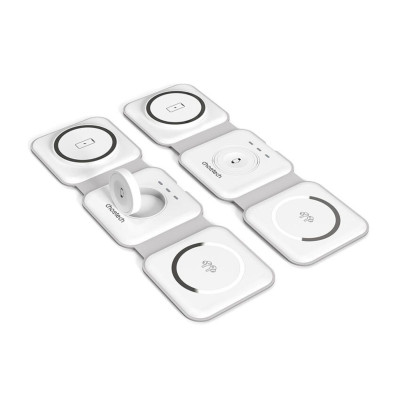 Đế sạc không dây Magnetic 3in1 gấp gọn Choetech T588 công suất 15W (Hàng chính hãng)