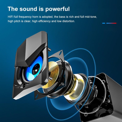 Loa máy tính để bàn mini SADA D-158 siêu trầm 3,5mm  âm thanh USB Powered Home 