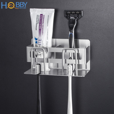 Kệ đựng bàn chải đánh răng 2 ngăn inox 304 Hobby home decor CD3M