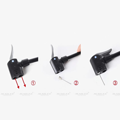 Đầu Bơm Hơi Xe Máy/ Xe Đạp phổ thông/ van nhọn (Schrader/Presta) Đầu Đôi Đa Năng Phụ Kiện (đường kính ống vào 7.3mm) - Mai Lee