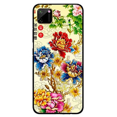 Ốp lưng dành cho Realme C11 mẫu Mẫu Đơn Vàng Xanh