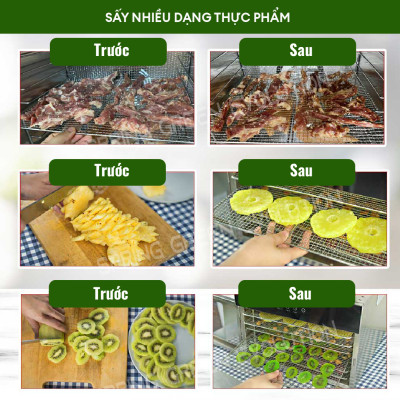 Máy Sấy Thực Phẩm Thế Hệ Mới GE Black 12 khay - Hàng Thailand chính hãng