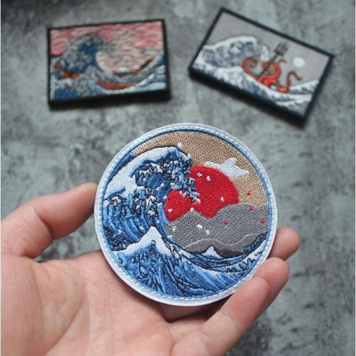 Patch_velcro mặt trời mọc dán quần áo_ba lô túi xách