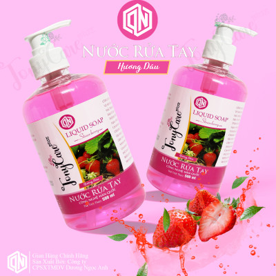 Nước rửa tay Tonycare 500ml Hương Dâu – Diệt khuẩn, hương ngọt ngào, dịu nhẹ da tay – Chính hãng Tonycare