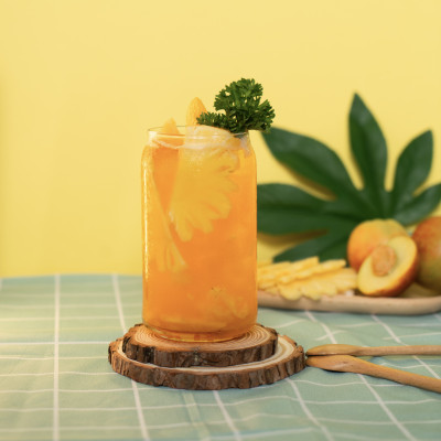 Mứt đào pha chế Déli - chai 1L