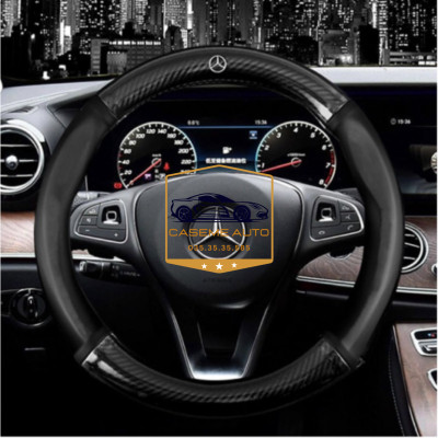 Bọc Vô Lăng Da Vân Carbon Có Đính Kèm Logo Theo Hãng Xe - Hàng Chính Hãng