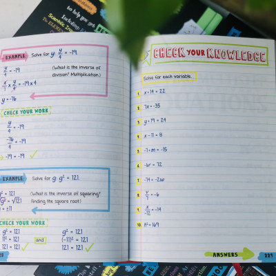Sách Everything You Need To Ace Maths And Science Big Fat Notebooks ( Combo 2 Cuốn Sổ Tay Toán Học Và Sổ Tay Khoa Học Bản Tiếng Anh ) - Tổng Hợp Kiến Thức Toán Học Và Khoa Học Từ Lớp 4 Đến Lớp 9 - Á Châu Books, Bìa Cứng, In Màu