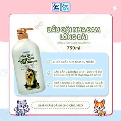 Dầu Gội Cho Thú Cưng Lông Dài Chiết Xuất Nha Đam Forcans 750ml