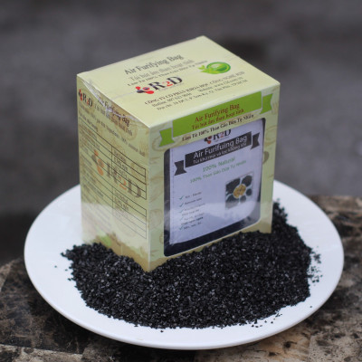 Túi hút ẩm than hoạt tính gáo dừa khử mùi và lọc không khí cho xe hơi chính hãng R2D (hộp 2 túi Lớn)