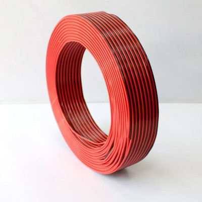 Dây Điện Đôi Lõi Đồng Nguyên Chất Vỏ Đỏ Đen Dùng Cho Loa, Đèn Led, Điện Độ Chế 26AWG/24AWG/22AWG