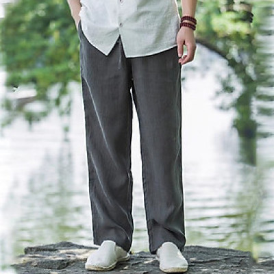 Quần suông ống rộng nam HAINT BOUTIQUE, chát liệu linen thời trang cao cấp, phong cách Hàn Quốc