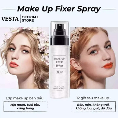 Xịt nhũ khóa nền trang điểm cố định lớp make up Star Flash Spray 8 Hours