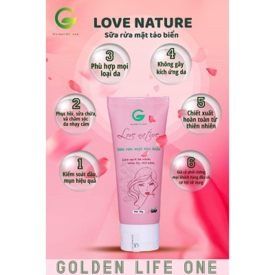 Sữa Rửa Mặt Love Nature GOLDEN LIFE ONE 50ML Làm Sạch Bã Nhờn, Duy Trì Độ Ẩm Cho Da
