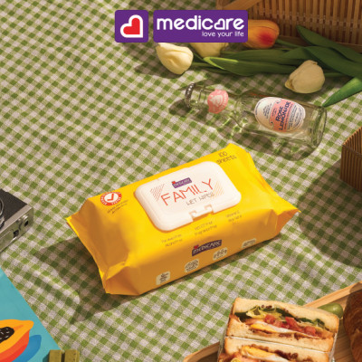 0132280 Khăn ướt MEDiCARE Family 100s gói