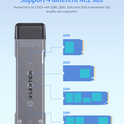 Box ổ cứng SSD M2 NVMe 0.15m Lention C9Elite Hàng Chính Hãng