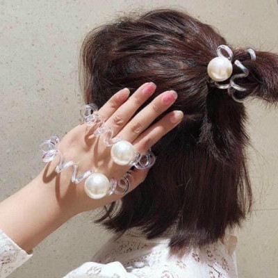 Combo 5 kẹp tóc, kẹp càng cua đính kèm ngọc trai, cột tóc Hàn Quốc cực đẹp KT28