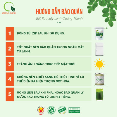 Bột Cần Tây Sấy Lạnh Nguyên Chất Quảng Thanh Hộp 30g - Hỗ trợ giảm cân, giảm mỡ bụng, giảm mụn, giảm gút