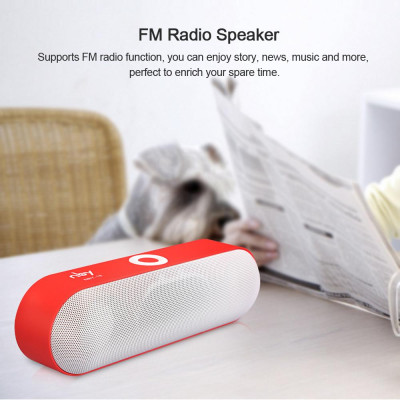 Loa Bluetooth Hộp âm thanh nổi không dây âm trầm kép Hỗ trợ Đài FM Thẻ TF AUX IN U Disk